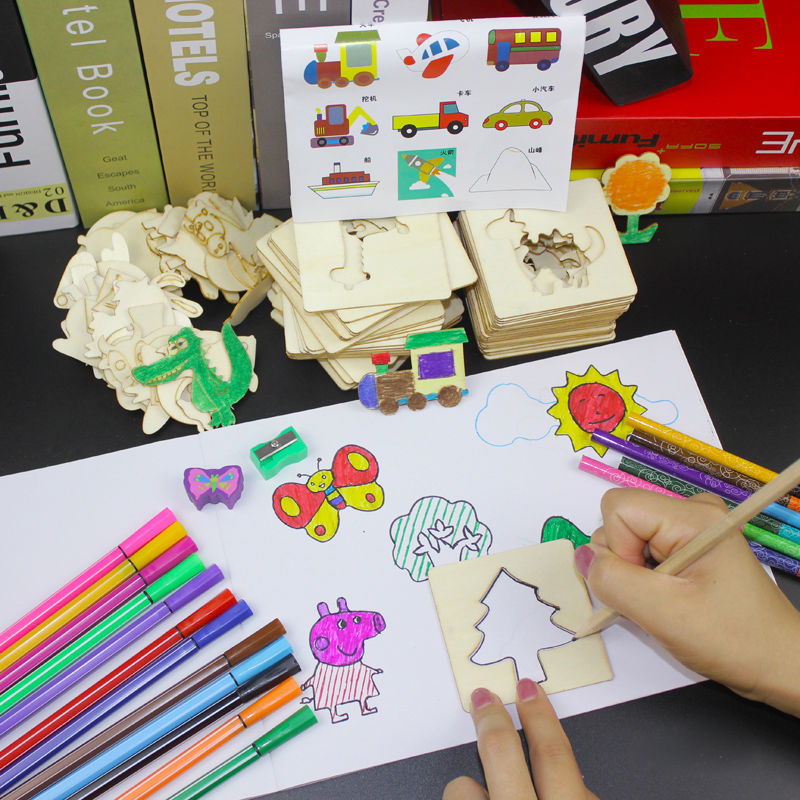 Children's wooden template