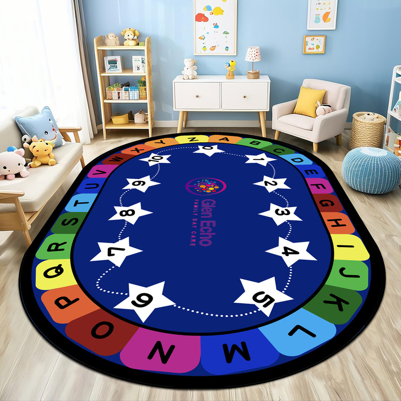 子供用カーペット、幼稚園カーペット、早期教育ゲームカーペット、ベッドサイド寝室漫画動物カーペット、教育アルファベットカーペット|undefined