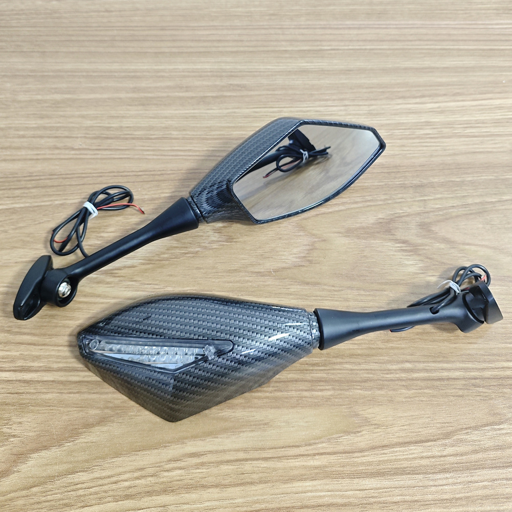 New sports car mirror mirror with light large displacement sports car rearview mirror motorcycle modified rearview mirror 217