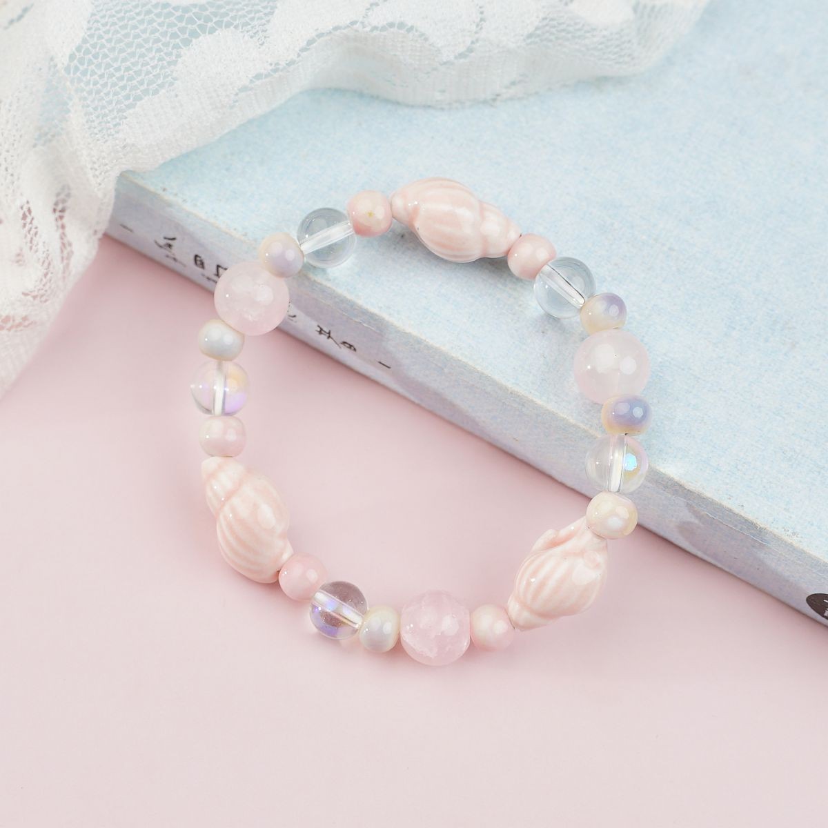 Jingdezhen pulsera de cerámica de verano mujer alta sensación galletas serie de gatos nicho diseño universal pulsera alta sensación