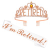 Retired Retired hairpot strap suit pink I'm retired etiquette with retirement crown