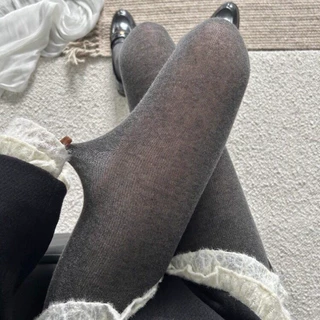 凉感连裤袜女烟灰色格雷系夏季薄款微透九分裤袜打底袜透气批发