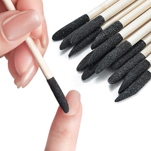 Cross-border new double-headed orange stick black sand polished nail polish wooden sign sand wood pick multi-functional nail drill