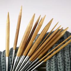 Factory Wholesale Carbon Steel Round Needles Complete Set Three Swallows Knitting Needles Bamboo and Barbed Needles Knitting Kit