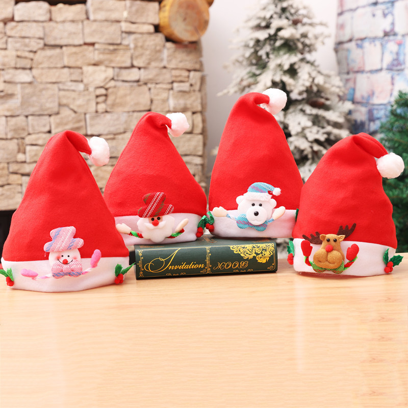 Gorros navideños de cartoon, para fiestas, niños y adultos