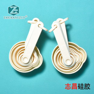 Factory Direct Supply Kitchen Tools Measuring Spoon Measuring Cup Baking Tools DIY White Spoon Set Seasoning Spoon