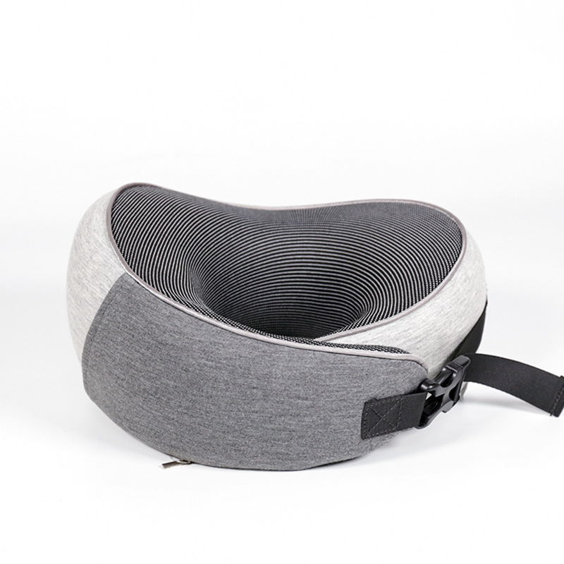 Nuevo Amazon memoria almohada de cuello de algodón espacio lento rebote almohada en forma de U avión viaje almohada de cuello regalo image 7
