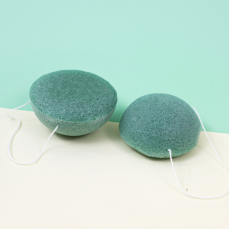 Fábrica personalizada konjac esponja para lavar la cara esponja konjac limpieza facial limpieza facial material vegetal degradable a granel