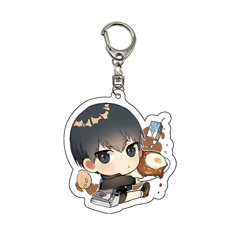 Акриловый брелок (PQ Junior) персонажи Haikyuu!!, 6–6,5 см x 3 мм, кольцо из нержавеющей стали