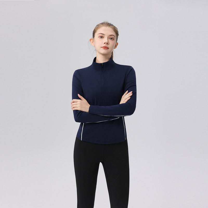 Autumn New Jacket Slim-fit Long-sleeved Yoga Women Naked Breathable Slim-fit Sports Zipper Shirt Golf Tennis Top Autumn New Jacket Slim-fit Long-sleeved Yoga Women Naked Breathable Slim-fit Sports Zipper Shirt Golf Tennis Top
