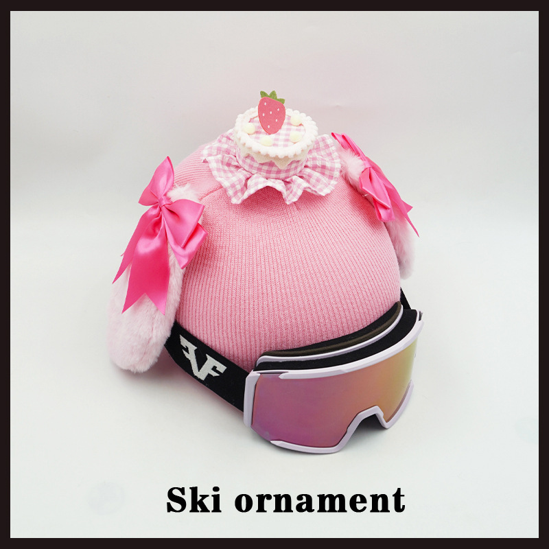 Helmet Cover Universal Skiing Decoration Detachable Cute Big Ear Dog Ski Hat