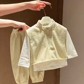 男女宝宝春秋套装新款韩版休闲裤小童三件套洋气婴幼儿衣服外出服