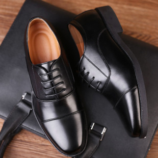Summer Dress Leather Shoes Non-slip Men's Three-joint Leather Shoes Pointed Business Men's Shoes Men's Leather Shoes Lace-up Wedding Shoes for Men