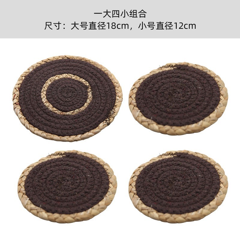 Jin Hao nueva tela de algodón tejido de encaje para platos tapete para platos restaurante creativo tapete posavasos tapete para mesa