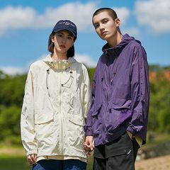 Douyin Kuaishou インターネット有名人人気の屋外マウンテンシリーズ抗 UV アイス日焼け止め服セット男性と女性のカップルの肌の服