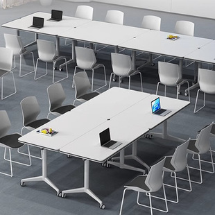 Educational institutions folding splicing conference table training table with wheels movable long table tutoring table multi-function table