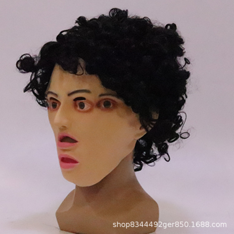 Halloween horror máscara de doble cara fantasma sombrero de miedo casa embrujada fantasma Festival de vestir accesorios de miedo