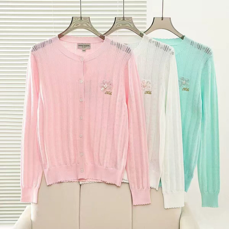 2026 Spring and Summer New Women's Clothing Preppy Style Sweet Lace Round Neck Knitted Sweater Cardigan Ttck2623W1K 2026 Spring and Summer New Women's Clothing Preppy Style Sweet Lace Round Neck Knitted Sweater Cardigan Ttck2623W1K
