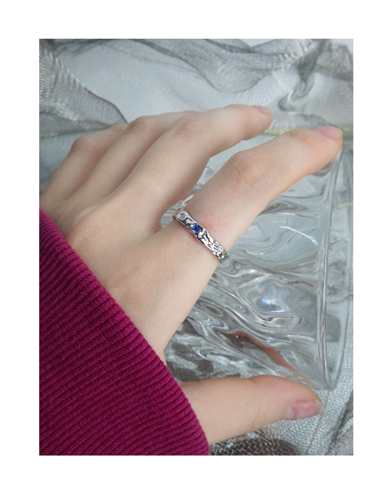 Fashion Geometric Silver Plating Zircon Open Ring