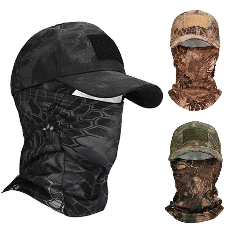Amazon Military Fan Tactical Camuflaje Bibs Outdoor Pescador Sunscreen Sombrero máscara respirada gorra de béisbol
