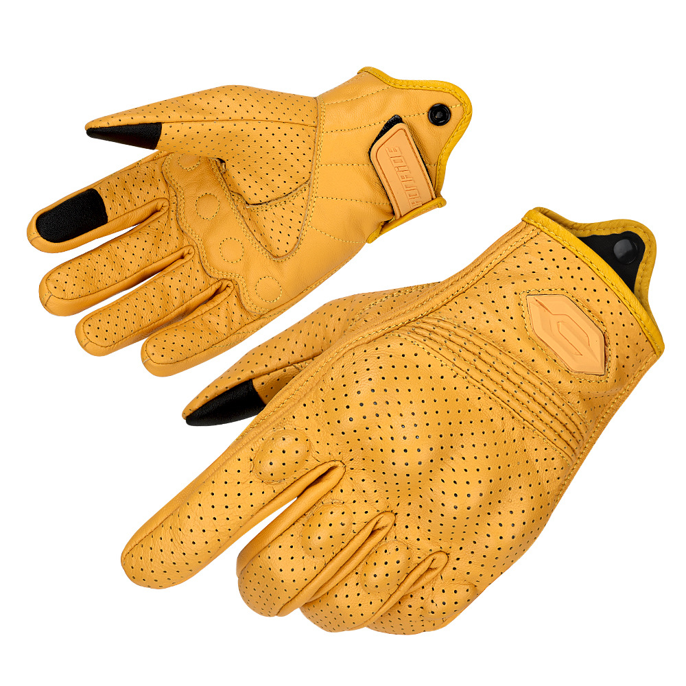 Nuevos guantes transfronterizos de motocicleta de cuero transpirables anti-caídas y resistentes al desgaste al aire libre guantes de motocicleta de carreras