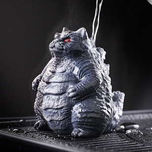 Creative Cartoon New Style Cathead Godzilla Color-Changing Tea Pet Ornaments Tea Table Decorations Kung Fu Tea Set Accessories
