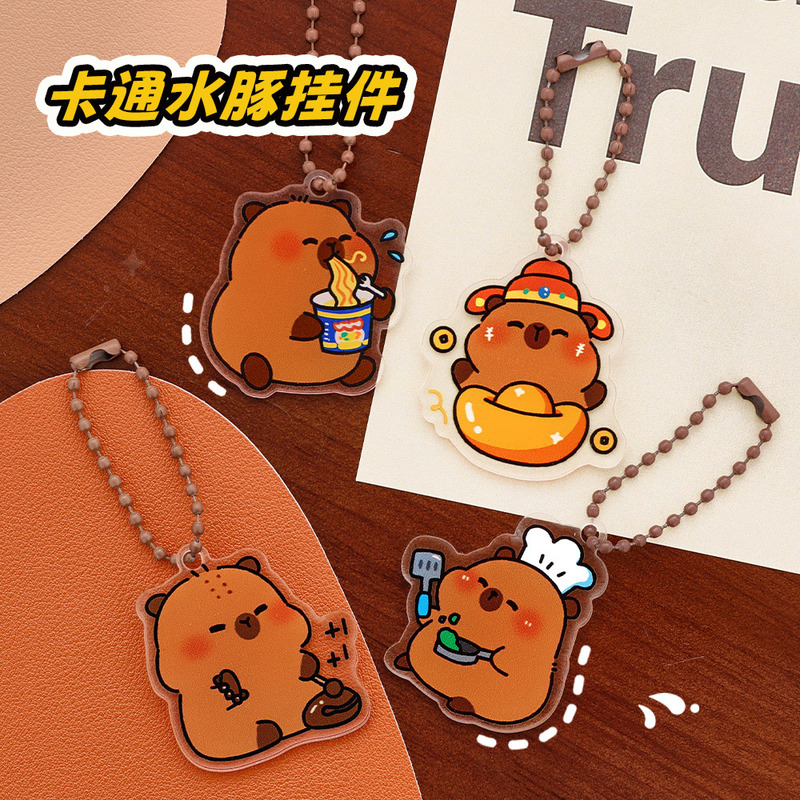 Kapibala Key Chain Pendant, Cute Girl Bag Pendant, High-Looking Acrylic Key Chain