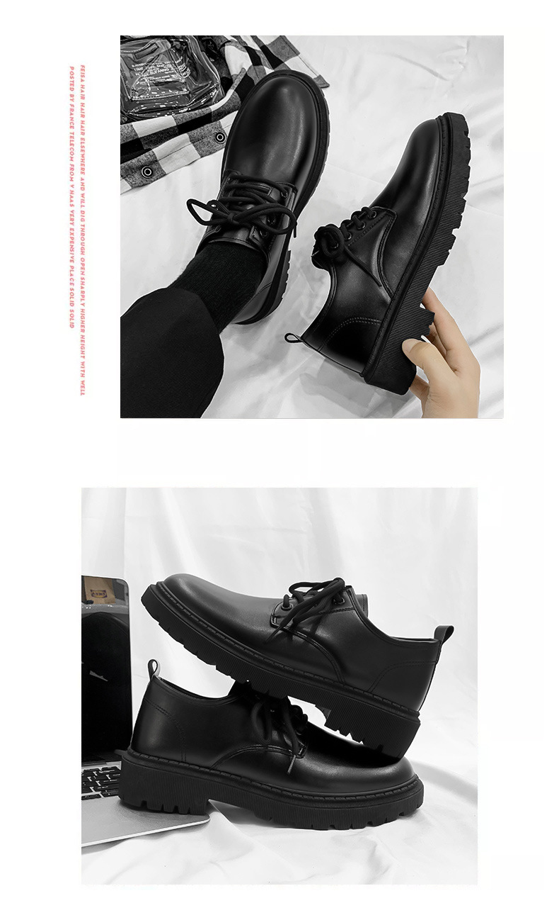 Herren Freizeitschuhe Aus Leder Britischer Stil Business Slipper_voghion.com