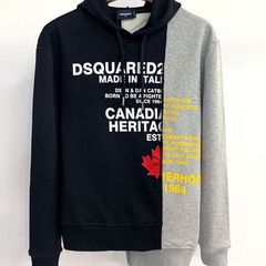 Ds438メンズつなぎフード付きスウェットd2プリントクロスボーダー欧米ファッション秋冬修身長袖丸襟プルオーバーi
