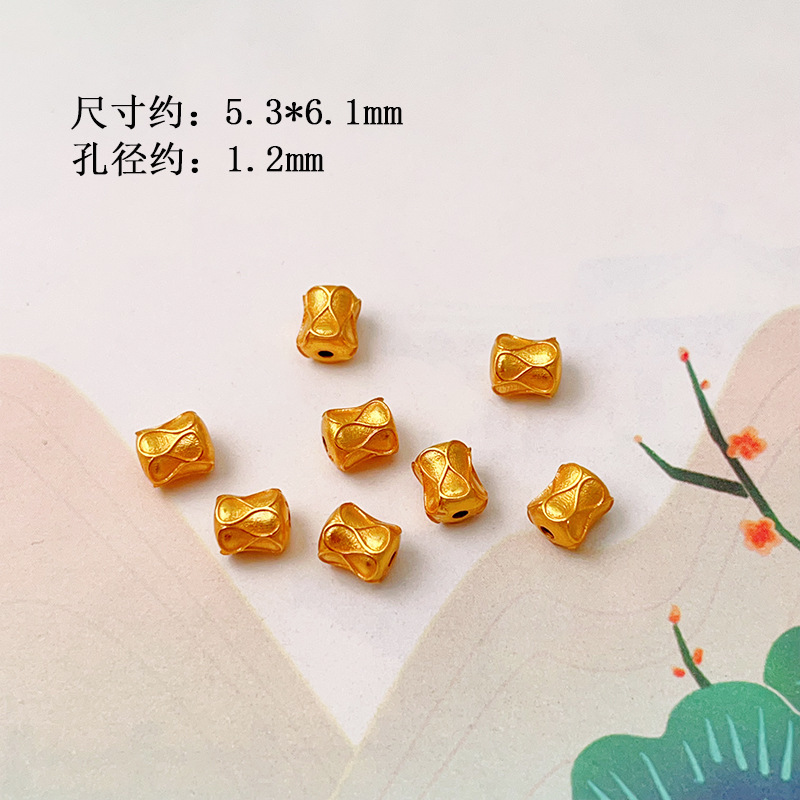 S925 Silver Gold-Plated Spacer Beads, Spacer Discs, Barrel Beads, Ufo Straight Tube Accessories, Jewelry Accessories, Bracelet Charms, DIY Semi-Finished Products