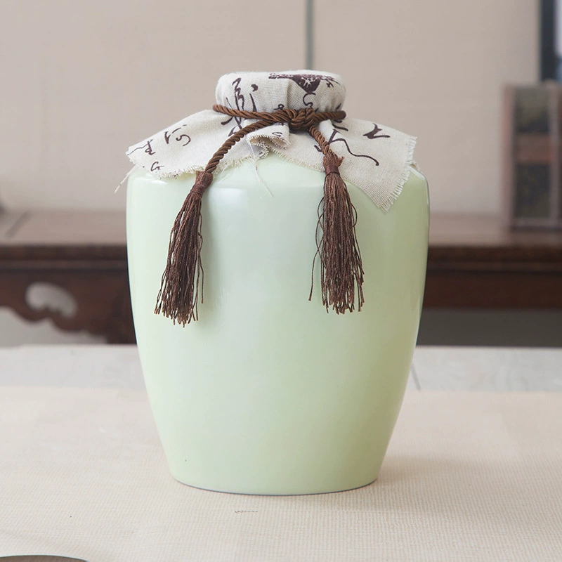 Керамическая винная банка Цзиндэчжэнь для домашнего использования, кувшин для ликера в античном стиле 2.5kg 5kg герметичная пустая винная бутылка для замачивания винной банки.