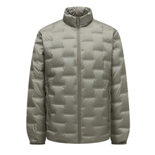 90%绒子含量冬季新款男士加厚中长款羽绒服轻便立领外套轻软保暖a