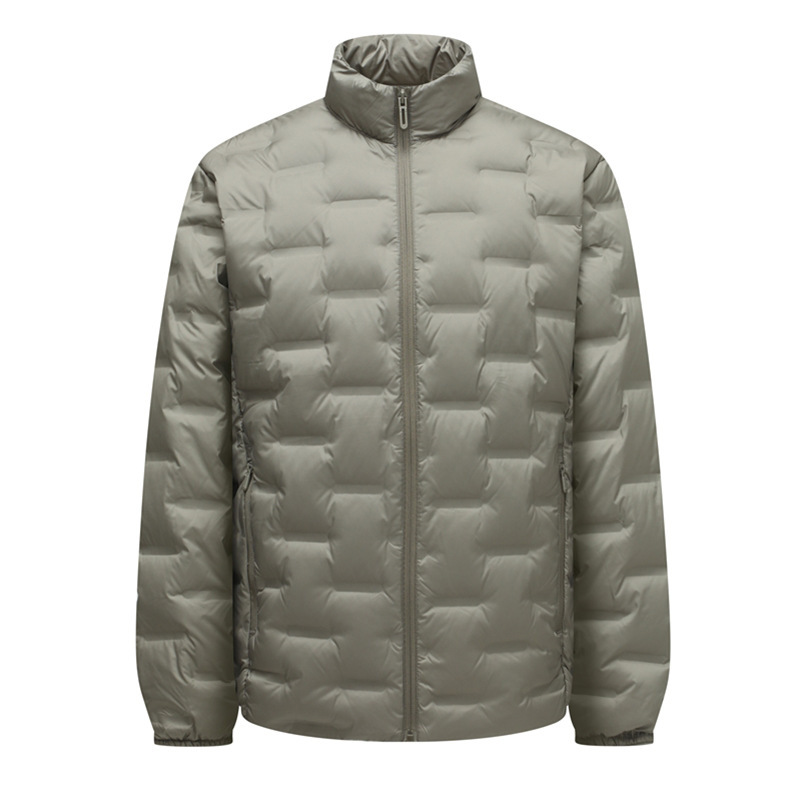 90% down Content New Winter Men's Thickeneded Mid-Length down Jacket Lightweight Stand-Up Collar Jacket Light Soft and Warm a