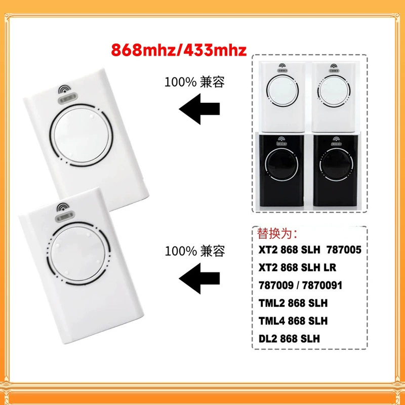 868 МГц XT2 XT4 SLH LR Пульт дистанционного управления 433 МГц с кодом Rolling Code Пульт дистанционного управления для гаражных ворот
