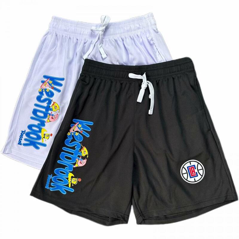 Nba Clippers Westbrook X Spongebob Squarepants Co-Branded Printed Mesh Shorts American Basketball