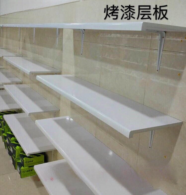 上墙鞋架托架包架烤漆层板服装店隔板货一字免漆板置物架
