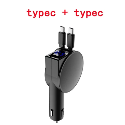 Mobil şarj cihazları Charger 60W Super Fast - 8-generation-super-fast-charge-car-charger-black-super-fast-charge-typec-typec
