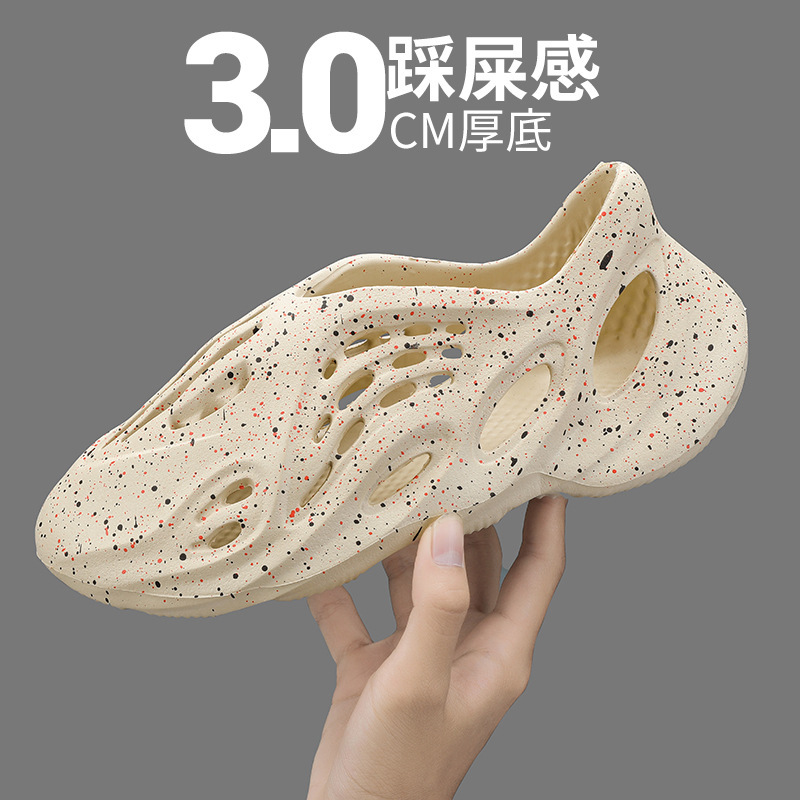 Camouflage Coconut Hole Shoes Ins Trendy Kanye Sandals Summer Cross-border plus size 47 Beach Shoes Sports Sandals Men