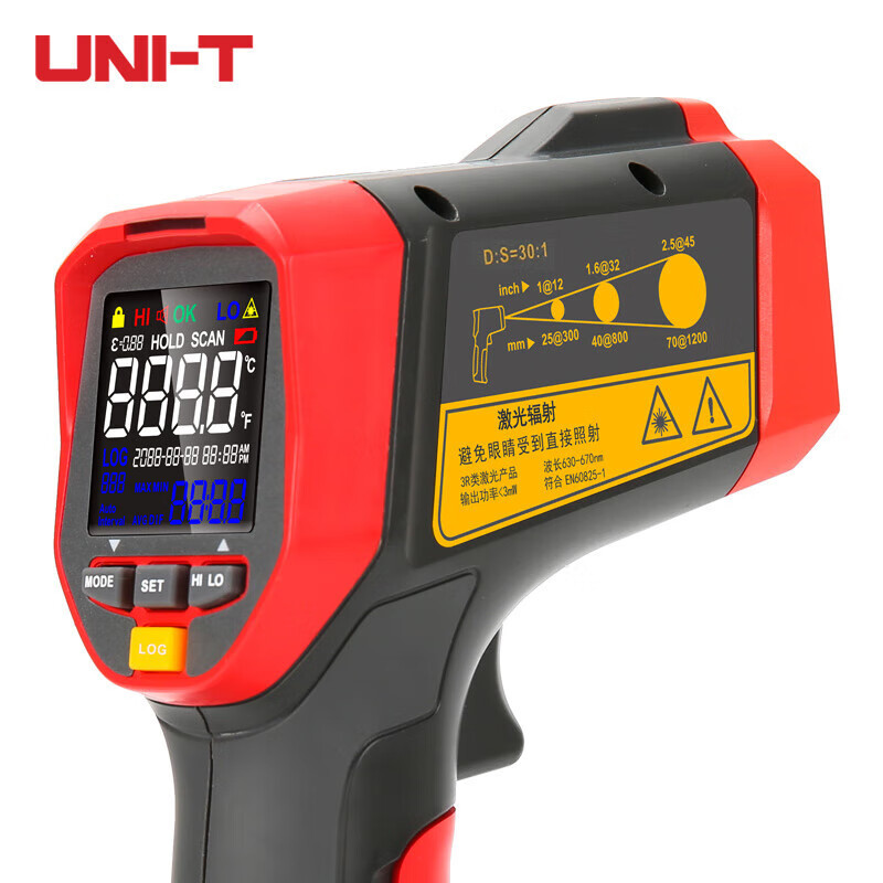 UID UNI-T UT303C + termómetro infrarrojo termómetro industrial de aceite y agua pistola de temperatura puntual