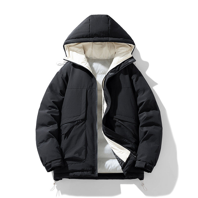 Tendance coréenne 2024 Vêtements en coton à capuche multicolores, chauds, épais, loisirs, vitalité, jeunesse, pour la chaleur_voghion.com