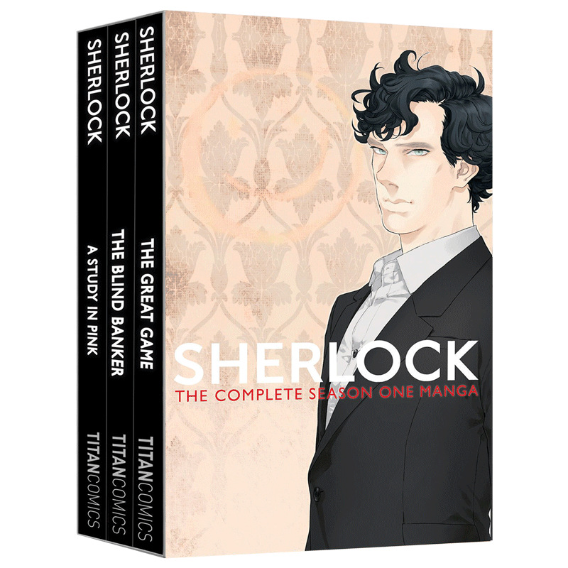 夏洛克福尔摩斯系列3册盒装英文原版书漫画小说版Sherlock Series