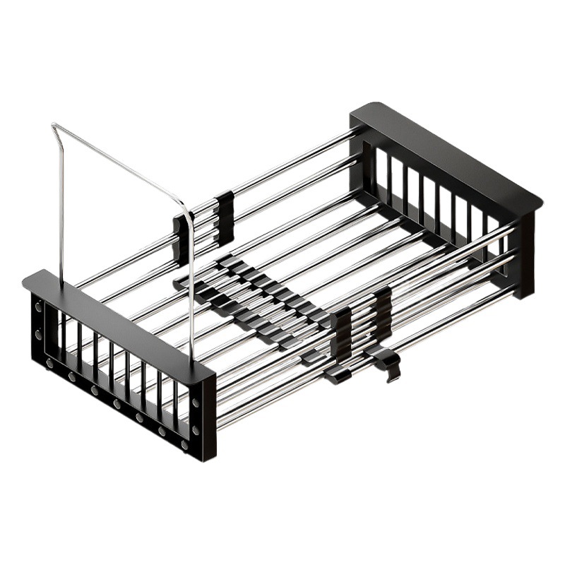 Fregadero de la cocina canasta de drenaje fregadero de acero inoxidable cuenca vegetal vajilla filtro canasta de agua seca fregadero retráctil