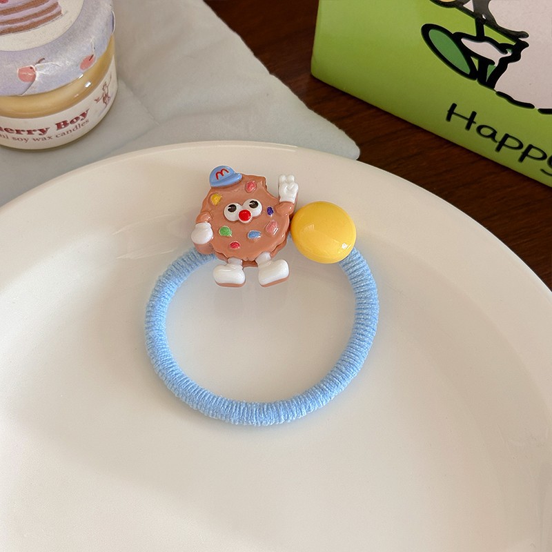 파란색 머리끈
