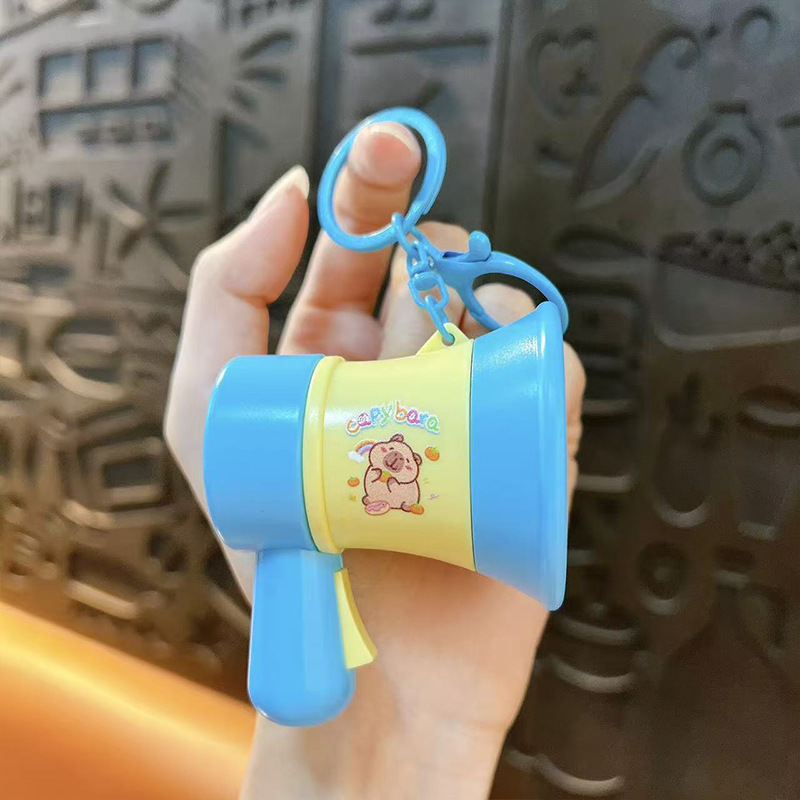 创意卡皮巴拉录音喇叭钥匙扣趣味解压录音喇叭学生玩具书包小挂件|undefined