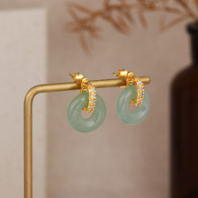 18k���~��ʯ�Gɫ�������ʽ���� ���L�����¿�ƽ���۶���Ů