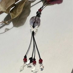 "Flowers Love Butterflies" Heavenly Gate This Fortune, No Taboo Silver Disc Phone Chain Pendant Schoolbag Ancient Style Match Flower City National Style