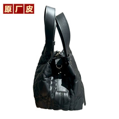 D家toujours土著包原厂皮高版本水桶手提单肩斜挎菱格子母购物袋