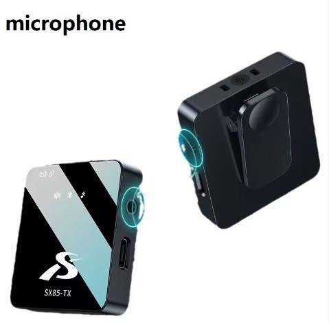 Un micrófono de collar inalámbrico de dos pulsadas, micrófono de transmisión en vivo, micrófono inteligente de reducción de ruido, micrófono pequeño de radio de larga distancia