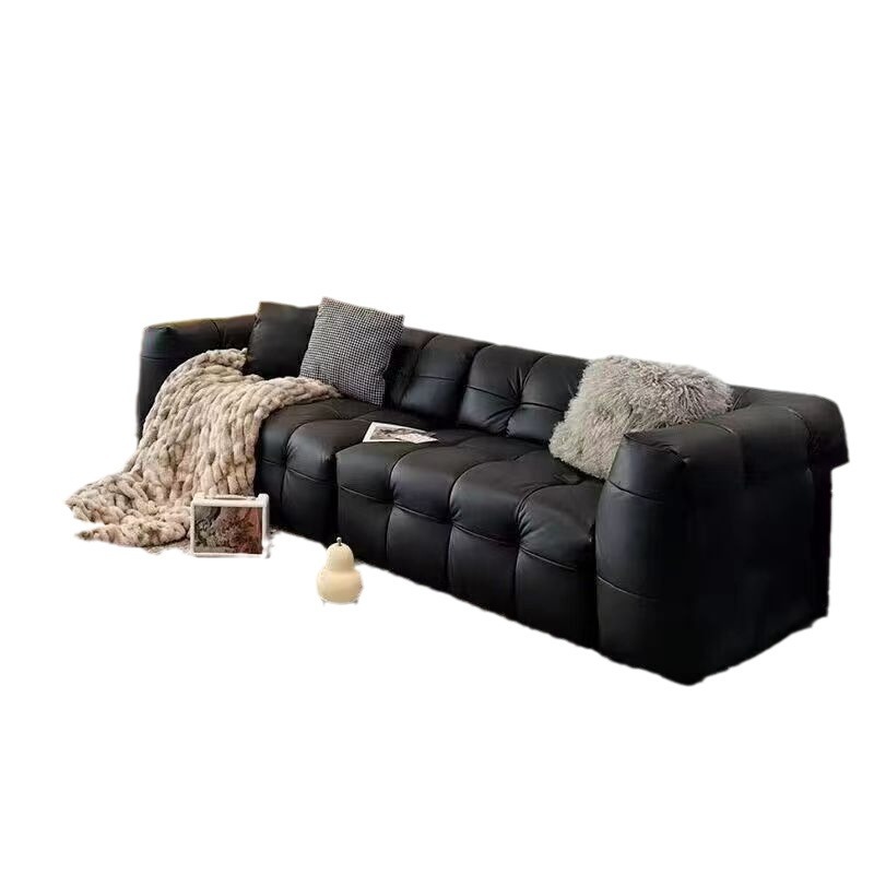 Sofá de compresión transfronterizo, sala de estar de apartamento pequeño, sofá de doble posición estilo crema, sofá de tela de algodón de algodón de lana de cordero