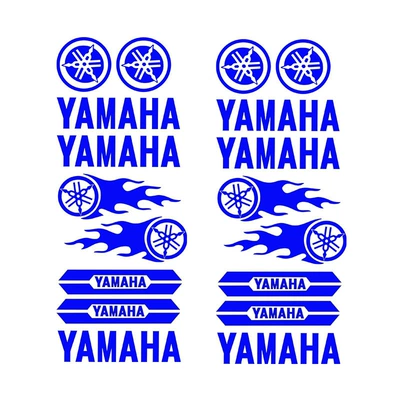 Other Automotive Exterior Supplies: Logo Stickers Modified Car Body - yamaha-long-strip-set-style-2-reflective-blue-2-pieces